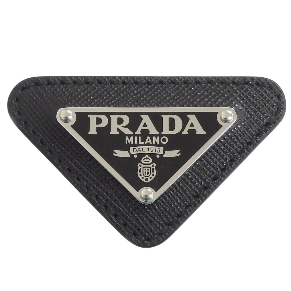 Prada Black Leather Brooch sold out everywhere